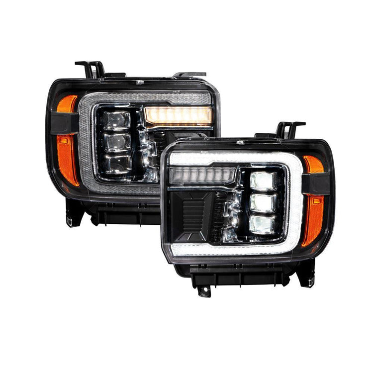Form Lighting 14-18 GMC Sierra 1500 and 15-19 GMC Sierra 2500/3500 LED Projector Headlights (With White DRL)-4
