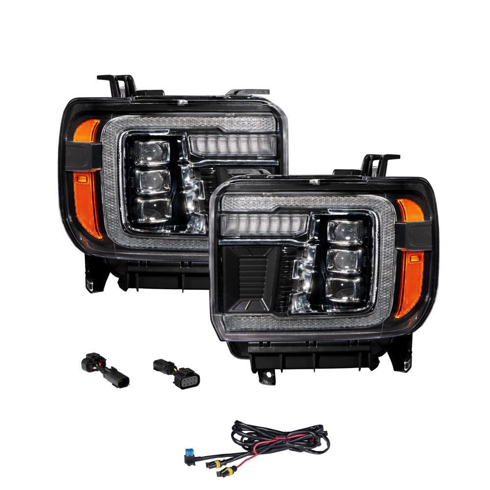 Form Lighting 14-18 GMC Sierra 1500 and 15-19 GMC Sierra 2500/3500 LED Projector Headlights (With White DRL)-7