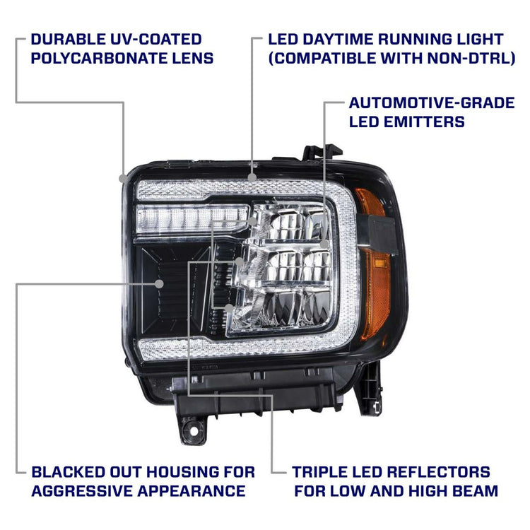 Form Lighting 14-18 GMC Sierra 1500 and 15-19 GMC Sierra 2500/3500 LED Reflector Headlights-5