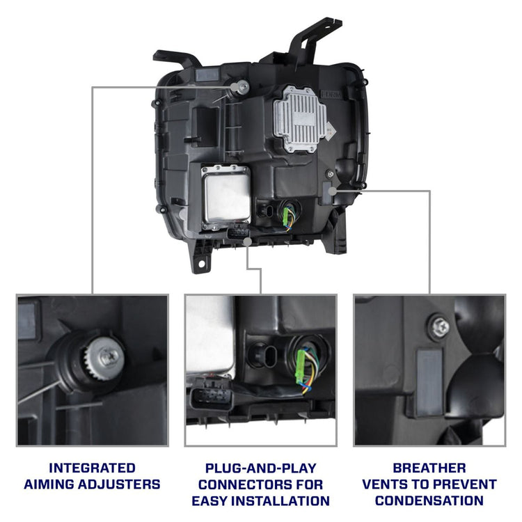 Form Lighting 14-18 GMC Sierra 1500 and 15-19 GMC Sierra 2500/3500 LED Reflector Headlights-6