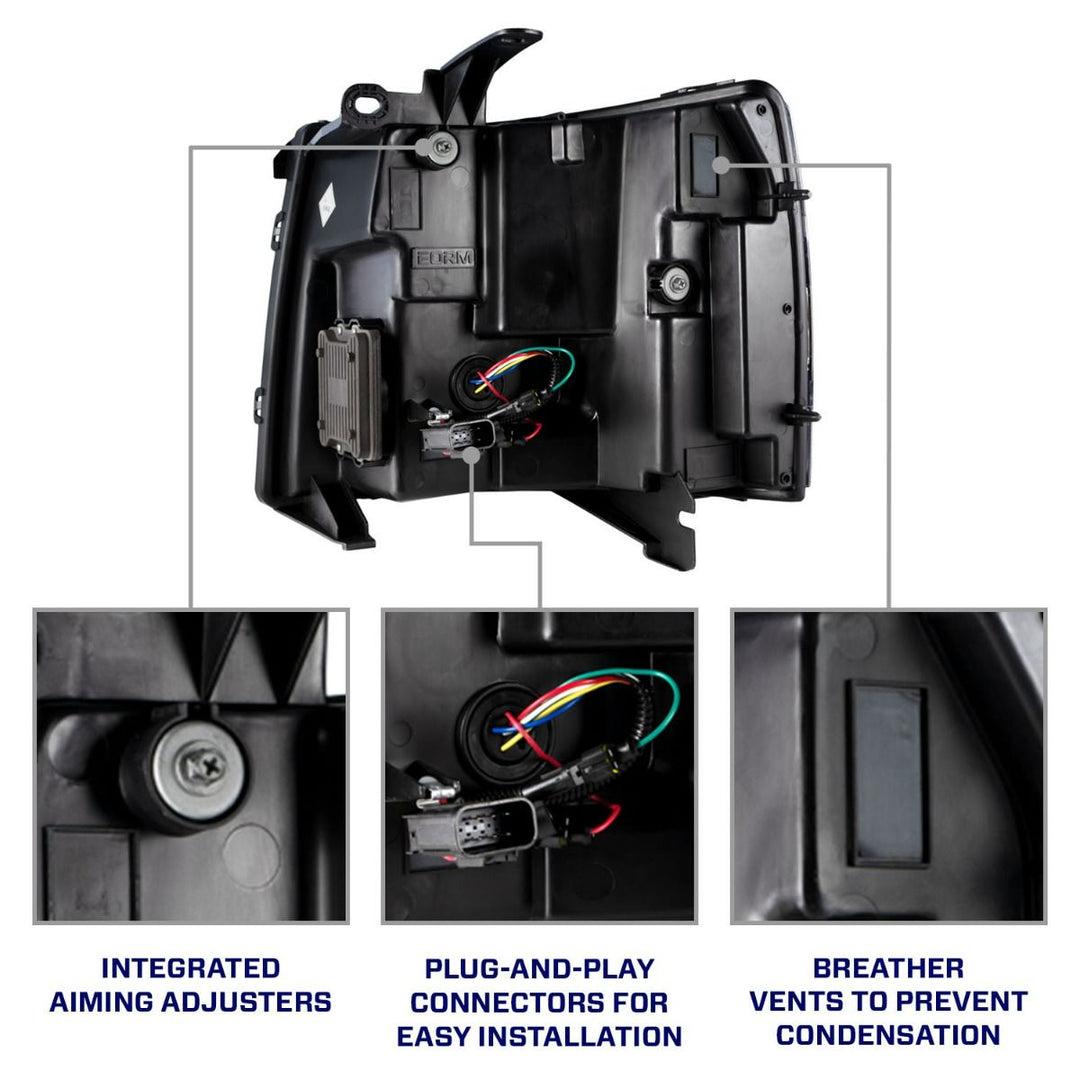 Form Lighting 2007-2013 Chevrolet Silverado LED Projector Headlights-10