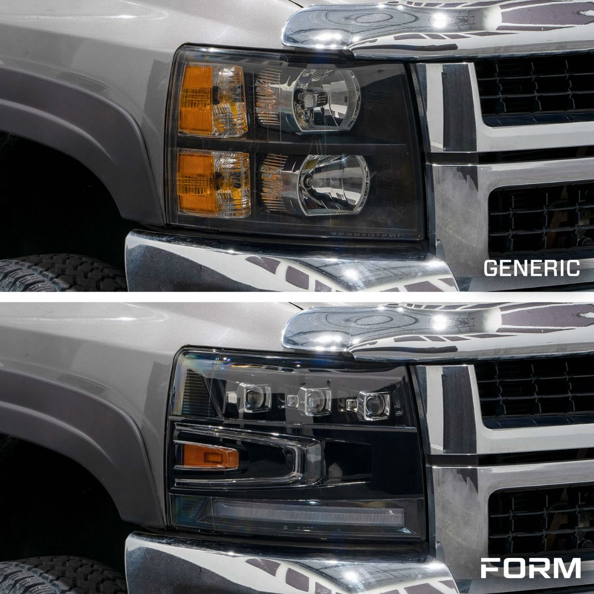 Form Lighting 2007-2013 Chevrolet Silverado LED Projector Headlights-7