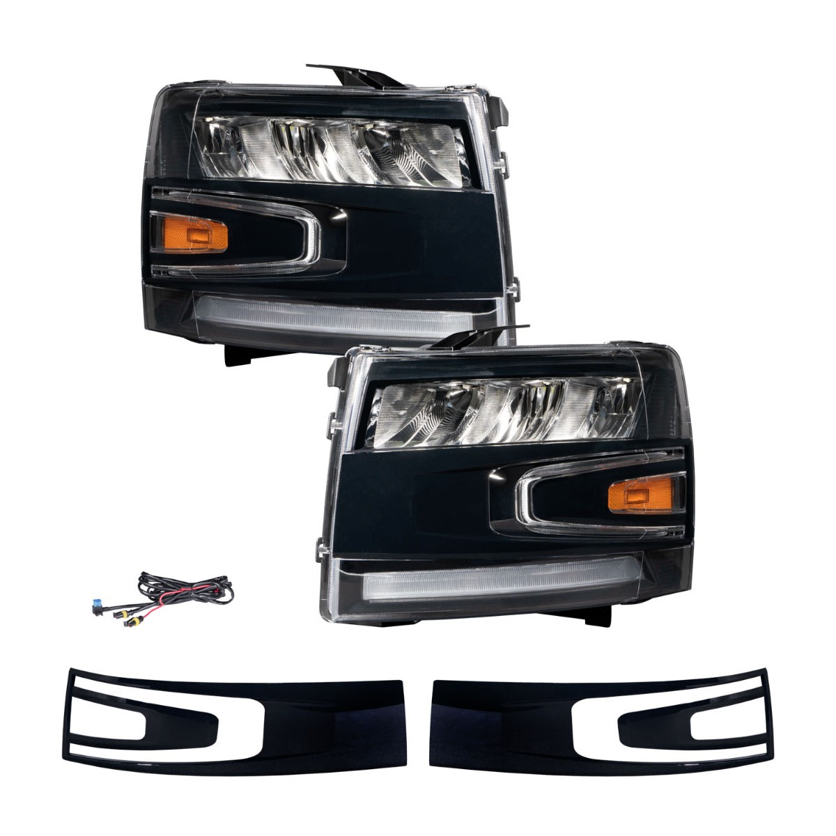 Form Lighting 2007-2013 Chevrolet Silverado LED Reflector Headlights-FL0004