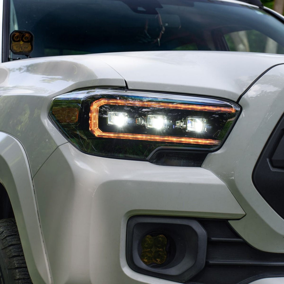 Form Lighting 2016-2023 Toyota Tacoma Sequential LED Projector Headlights (With Amber DRL)-1