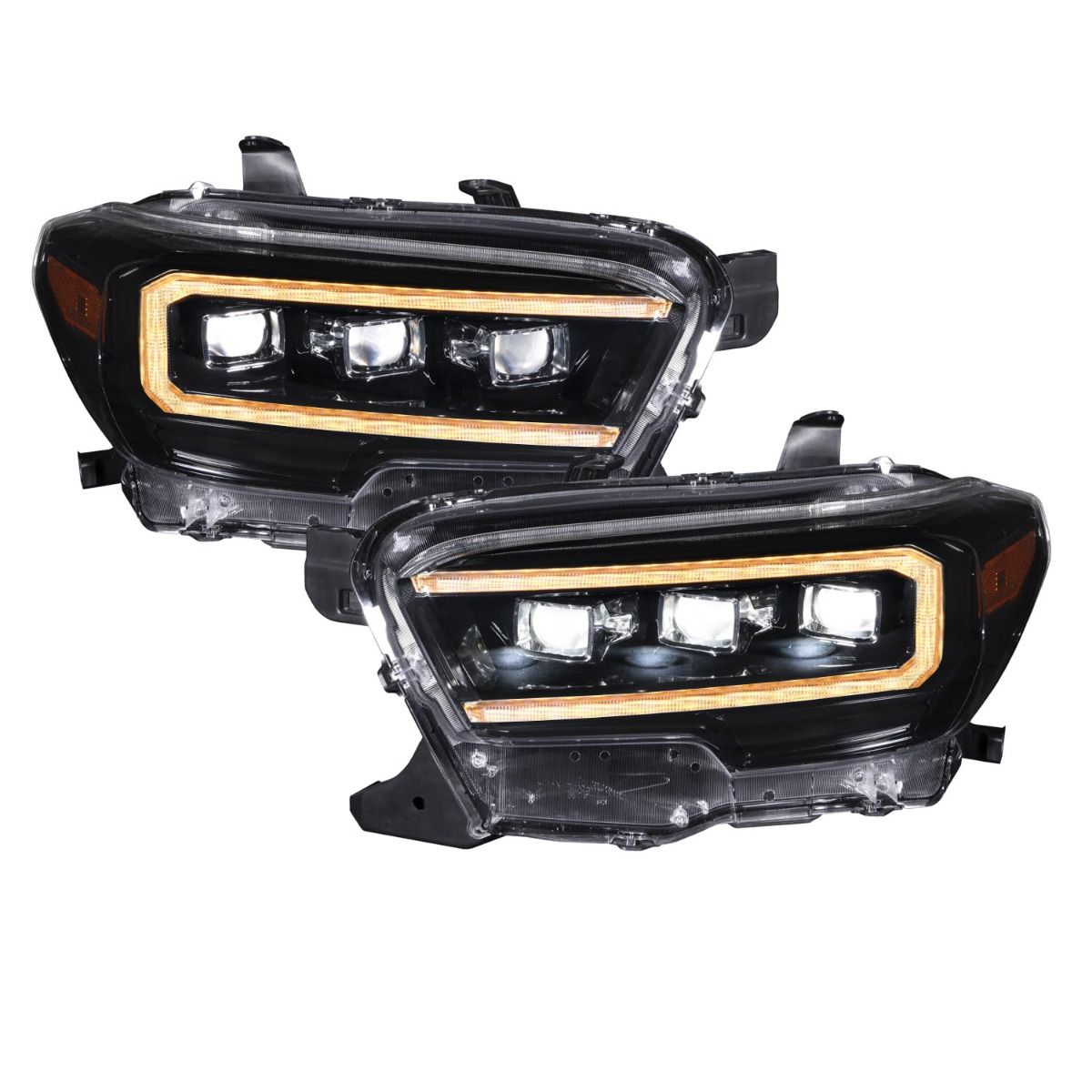 Form Lighting 2016-2023 Toyota Tacoma Sequential LED Projector Headlights (With Amber DRL)-2