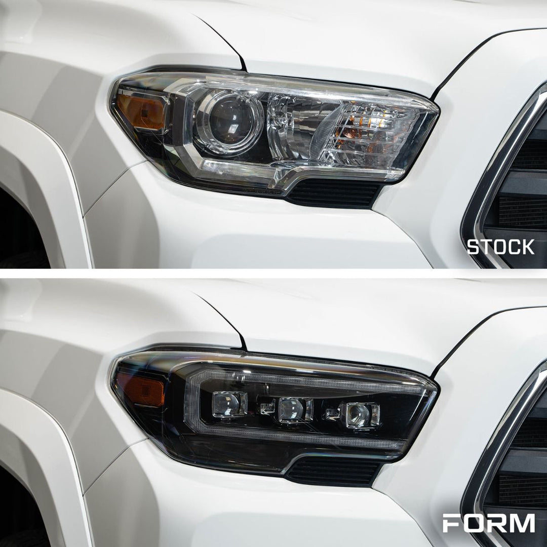 Form Lighting 2016-2023 Toyota Tacoma Sequential LED Projector Headlights (With Amber DRL)-5