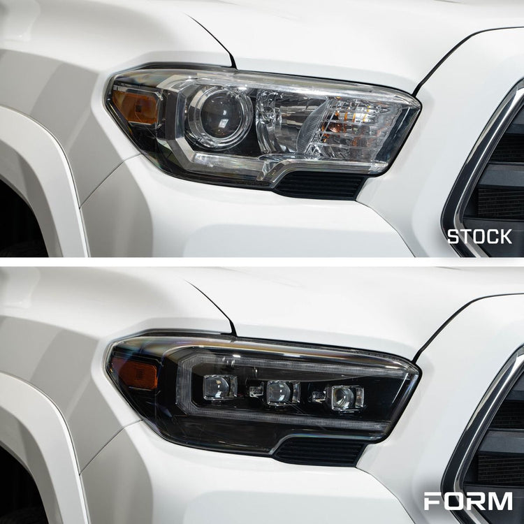 Form Lighting 2016-2023 Toyota Tacoma Sequential LED Projector Headlights (With Amber DRL)-5