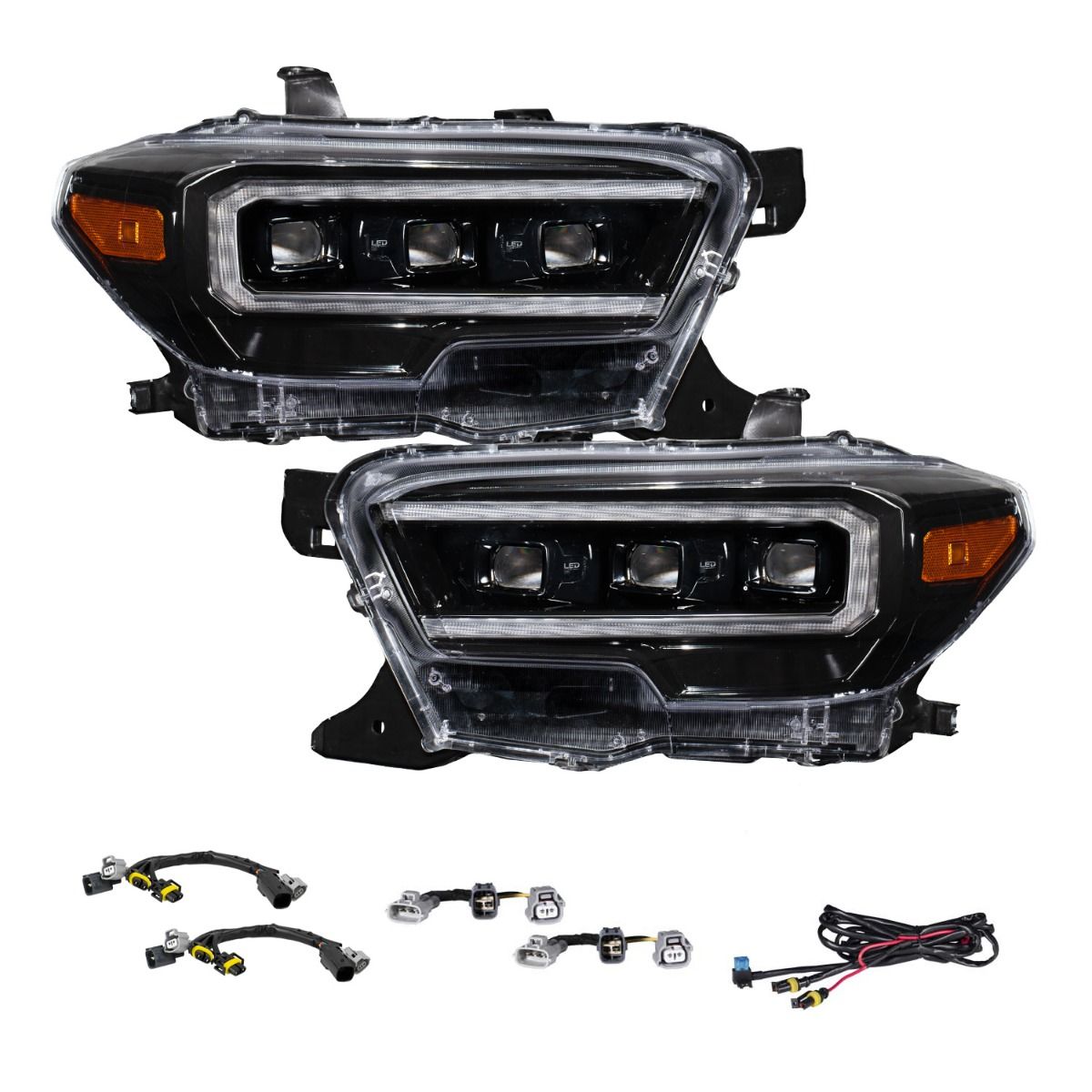 Form Lighting 2016-2023 Toyota Tacoma Sequential LED Projector Headlights with Selectable DRL (pair)-3