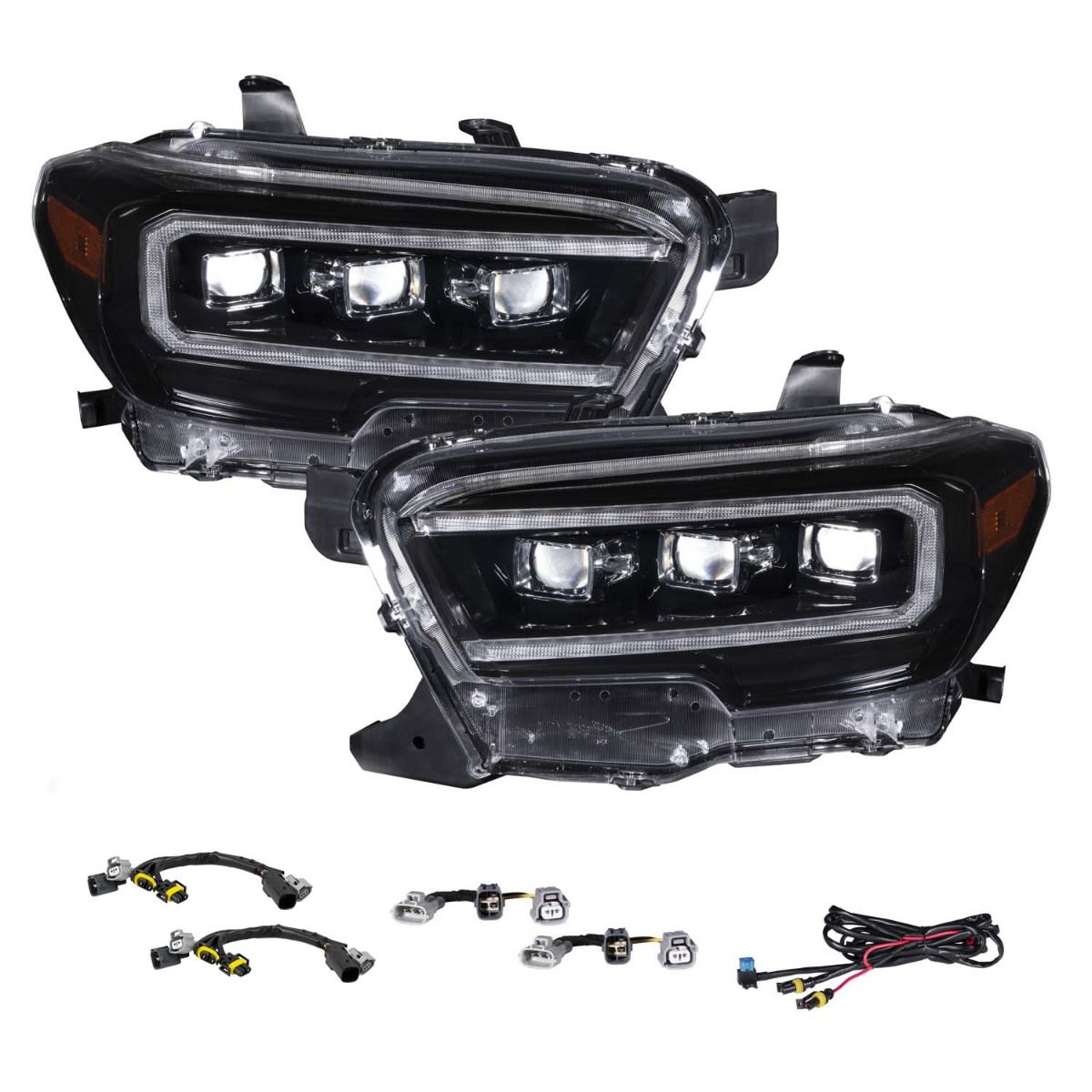 Form Lighting 2016-2023 Toyota Tacoma Sequential LED Projector Headlights with Selectable DRL (pair)-FL0112-4