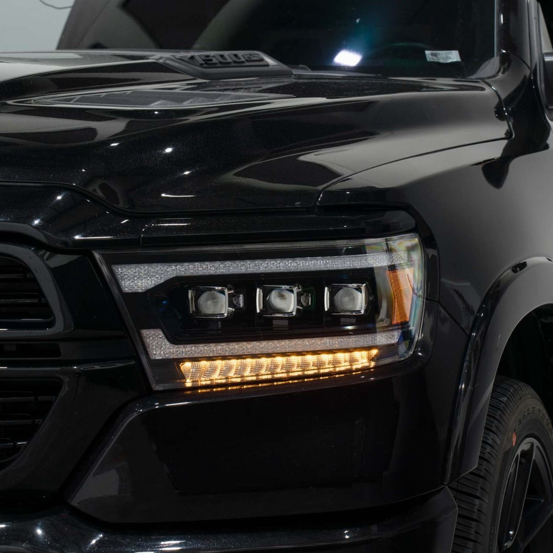 Form Lighting 2019-2024 Ram 1500 Sequential LED Projector Headlights (pair)-5