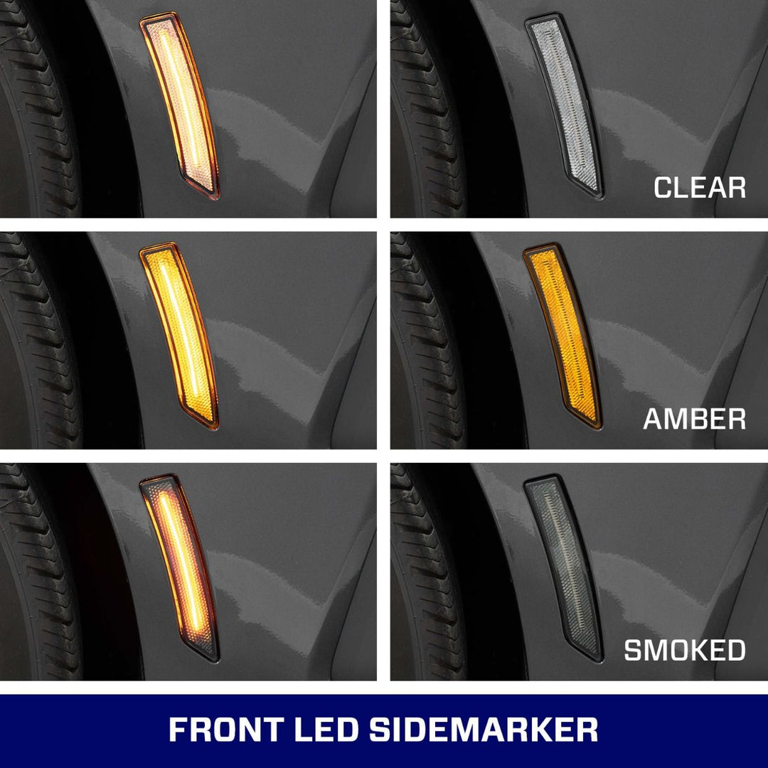 2PCS Front Side Marker Lights Clear Lens Amber LED Lamp For Ford Musta - Auto Go 2PCS Front Side Marker Lights Clear Lens Amber LED Lamp For Ford Musta - Auto Go