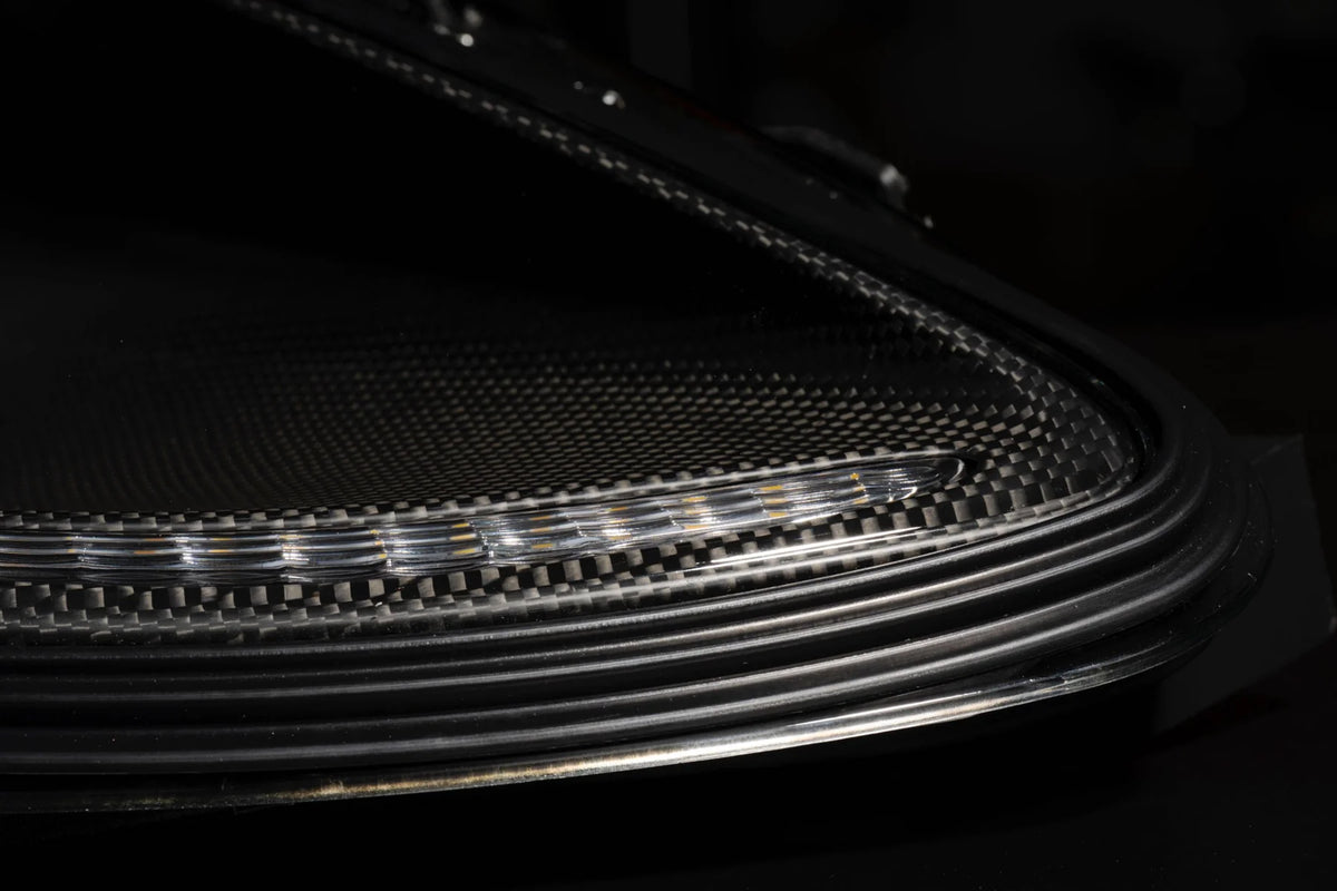 Founders Headlights: Ferrari 430 (LHD/Carbon Fiber/Amber)-8