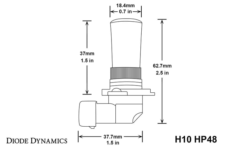 H10 HP48 Cool White LED Bulbs Diode Dynamics-dd0151p