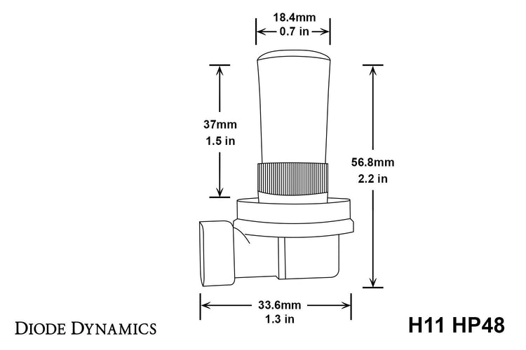 H11 HP48 Cool White LED Bulbs Diode Dynamics-