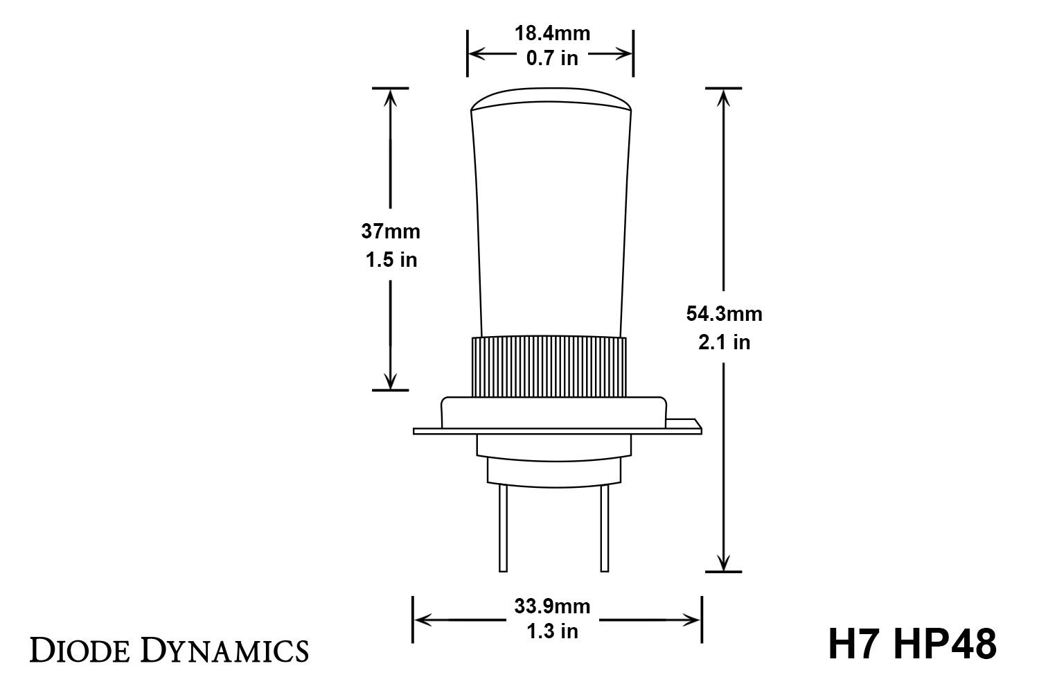 H7 HP48 Cool White LED Bulbs Diode Dynamics-2