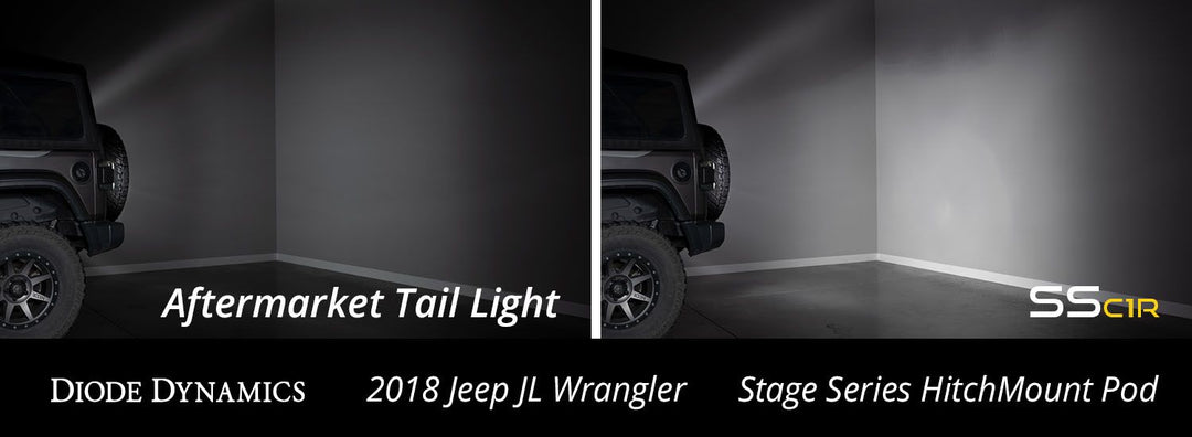 HitchMount LED Pod Reverse Kit For 2018-2024 Jeep Wrangler-6