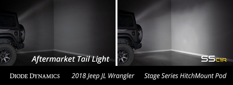 HitchMount LED Pod Reverse Kit For 2018-2024 Jeep Wrangler-6
