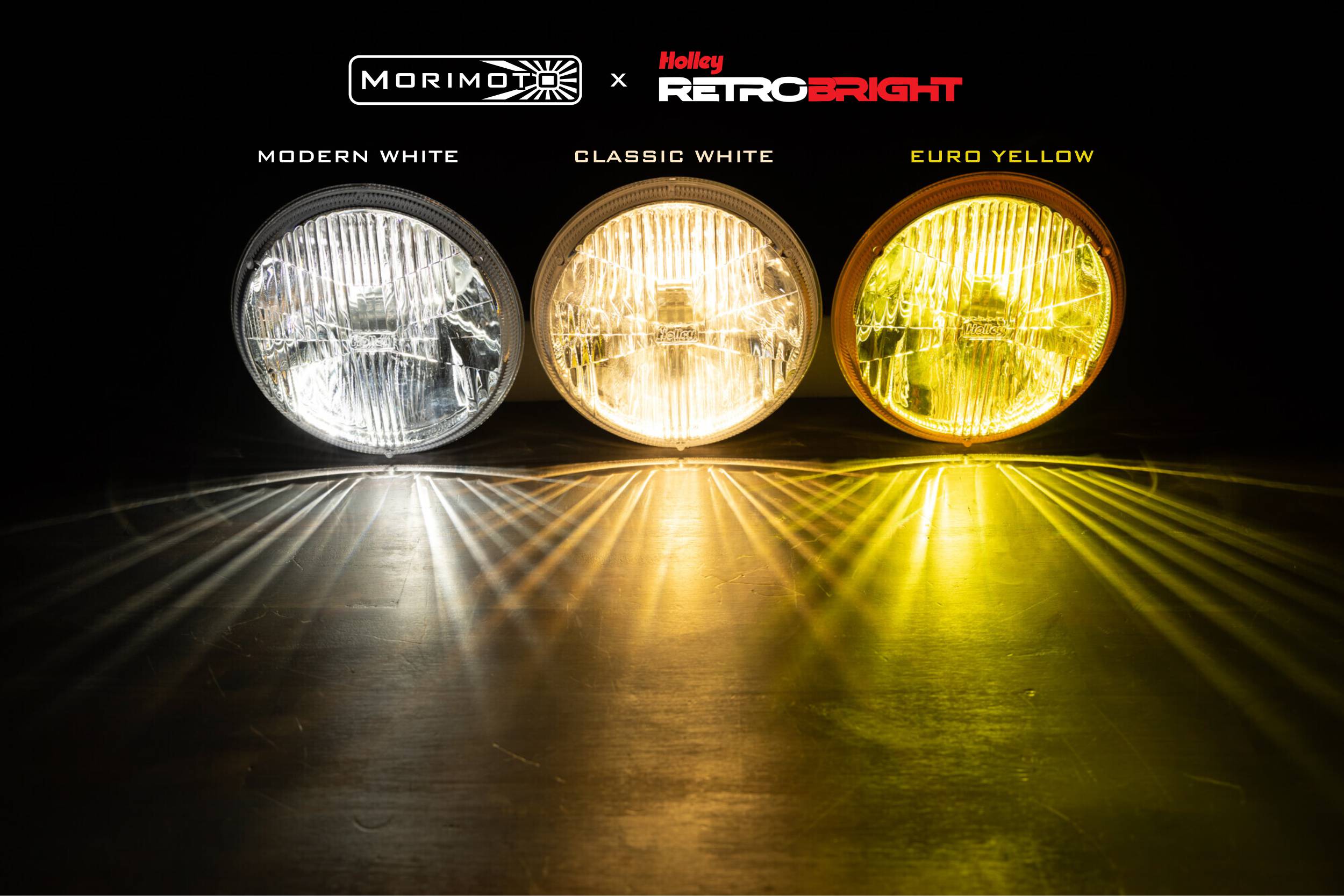Holley RetroBright: Classic White 7" Round (Single Headlight)-LFRB135