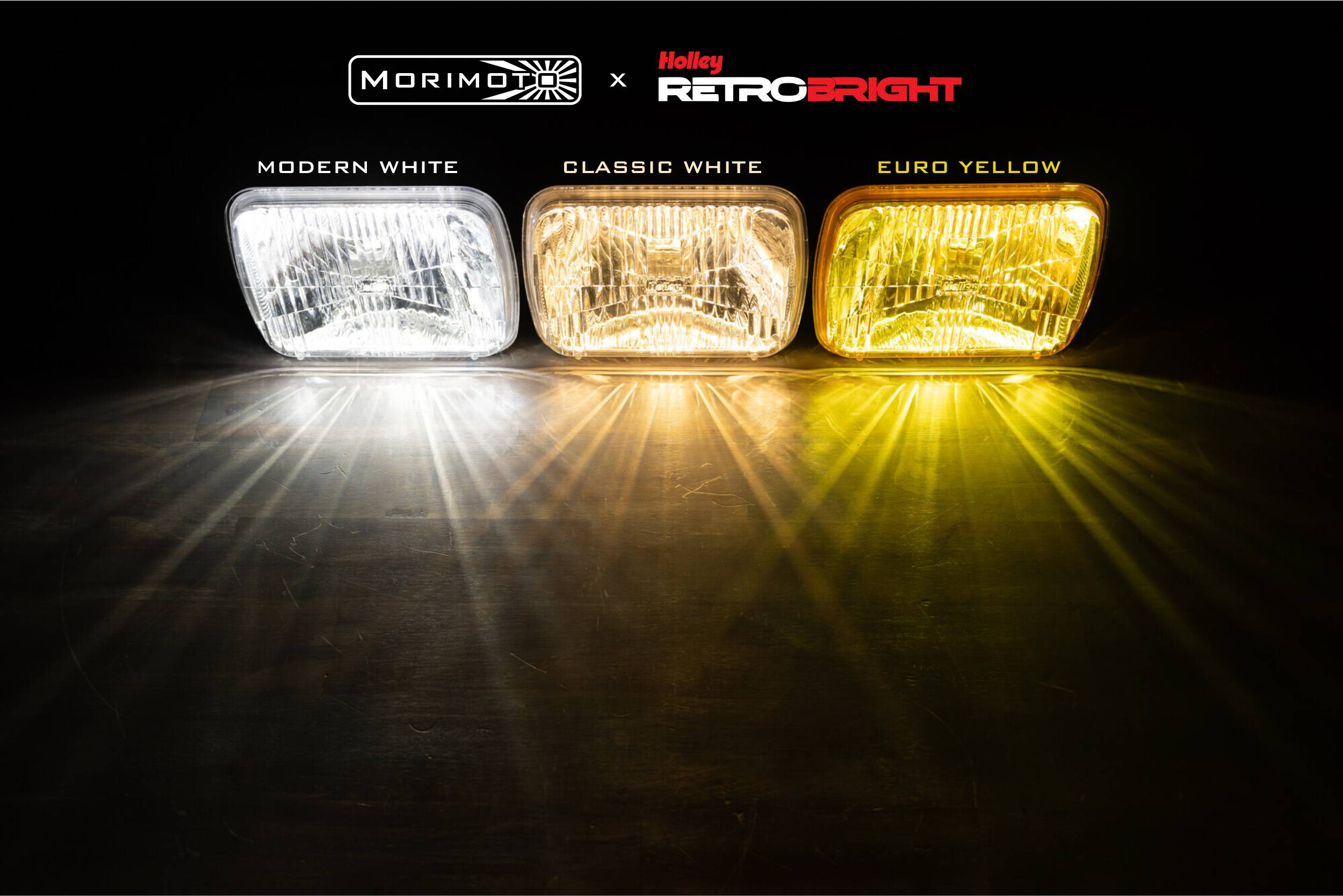Holley RetroBright: Euro Lens Yellow 4x6" Rectangle (Single Headlight)-LFRB100