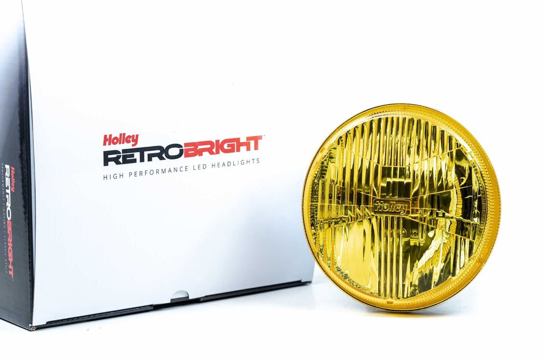 Holley RetroBright: Euro Lens Yellow 5.75" Round (Single Headlight)-LFRB105