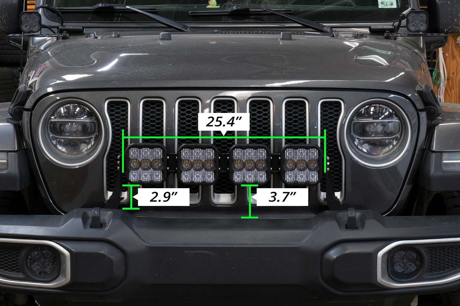 Jeep JL Wrangler/ Gladiator SS5 4-Pod CrossLink Grille Lightbar Kit-5