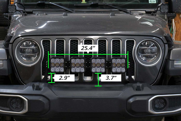 Jeep JL Wrangler/ Gladiator SS5 4-Pod CrossLink Grille Lightbar Kit-5