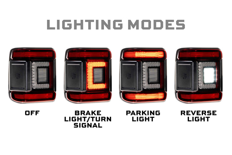 Jeep Wrangler JL (2018+): Morimoto XB Low Profile Tail Lights (Red)-10