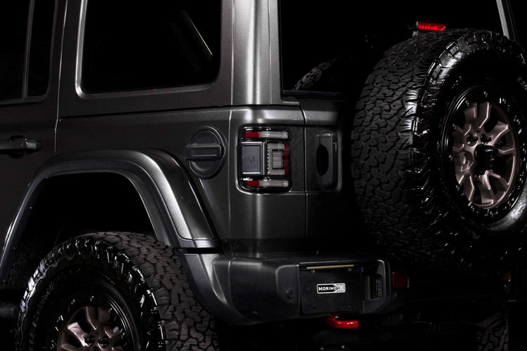 Jeep Wrangler JL (2018+): Morimoto XB Low Profile Tail Lights (Smoked)-1