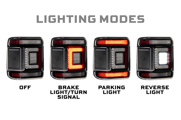 Jeep Wrangler JL (2018+): Morimoto XB Low Profile Tail Lights (Smoked)-9