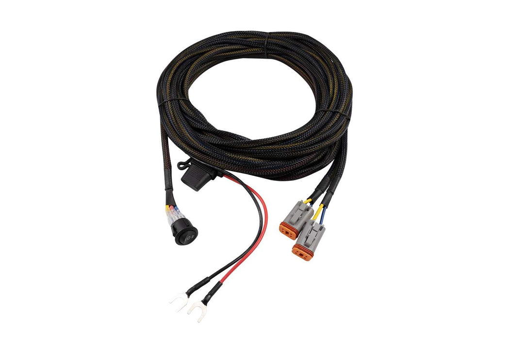 Light Duty Dual Output 3-way 4-pin Wiring Harness (With Backlight)-dd4092