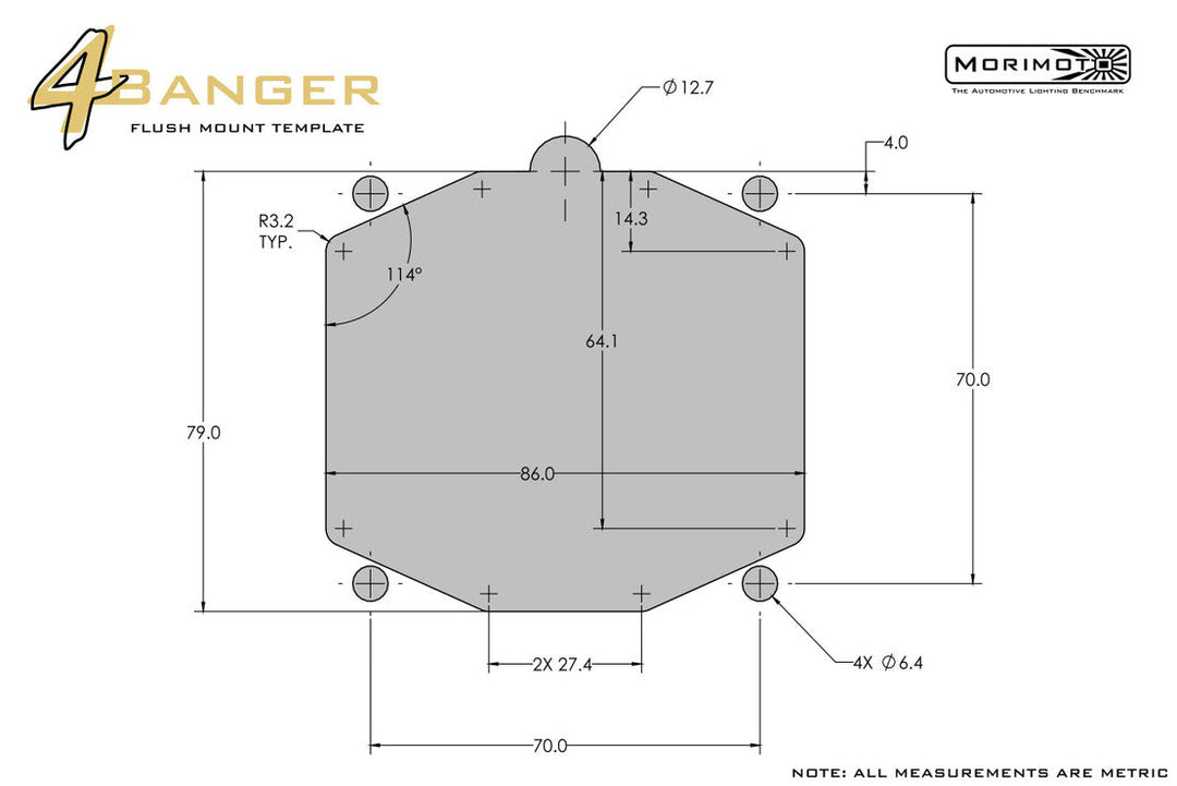 Morimoto 4Banger Fog Light Kit: Type GM-7