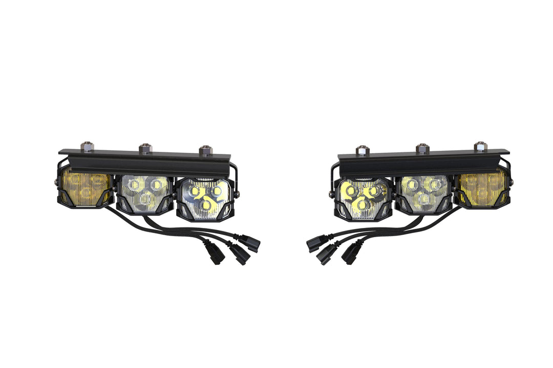 Morimoto 4Banger Triple Fog Kit: Bronco 2021+ (Brackets only / Pair)-1