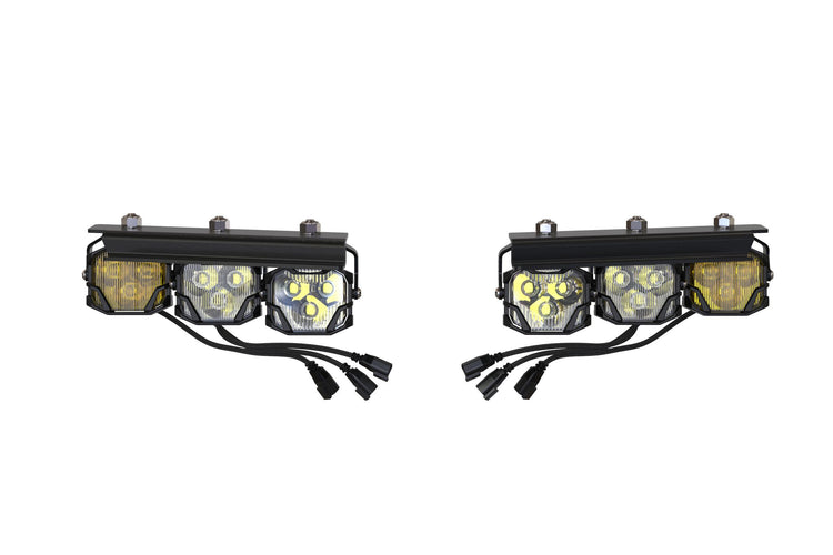 Morimoto 4Banger Triple Fog Kit: Bronco 2021+ (Brackets only / Pair)-1