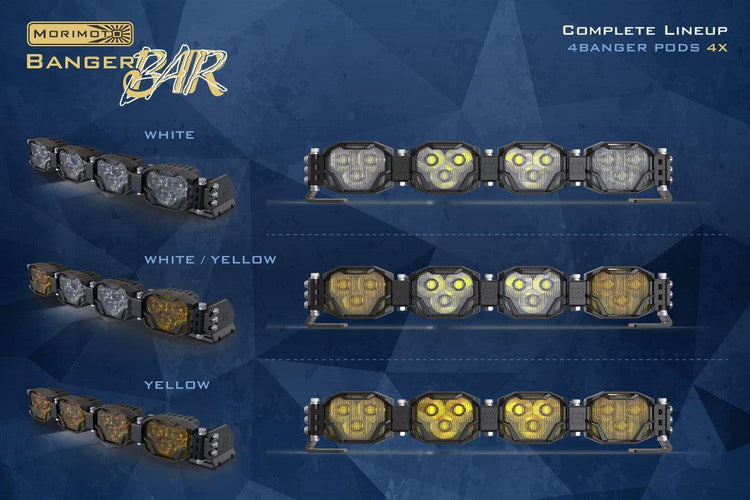 Morimoto Double-Row BangerBar Off-Road LED Light Bar: 4 Pods/ 16.5"-3