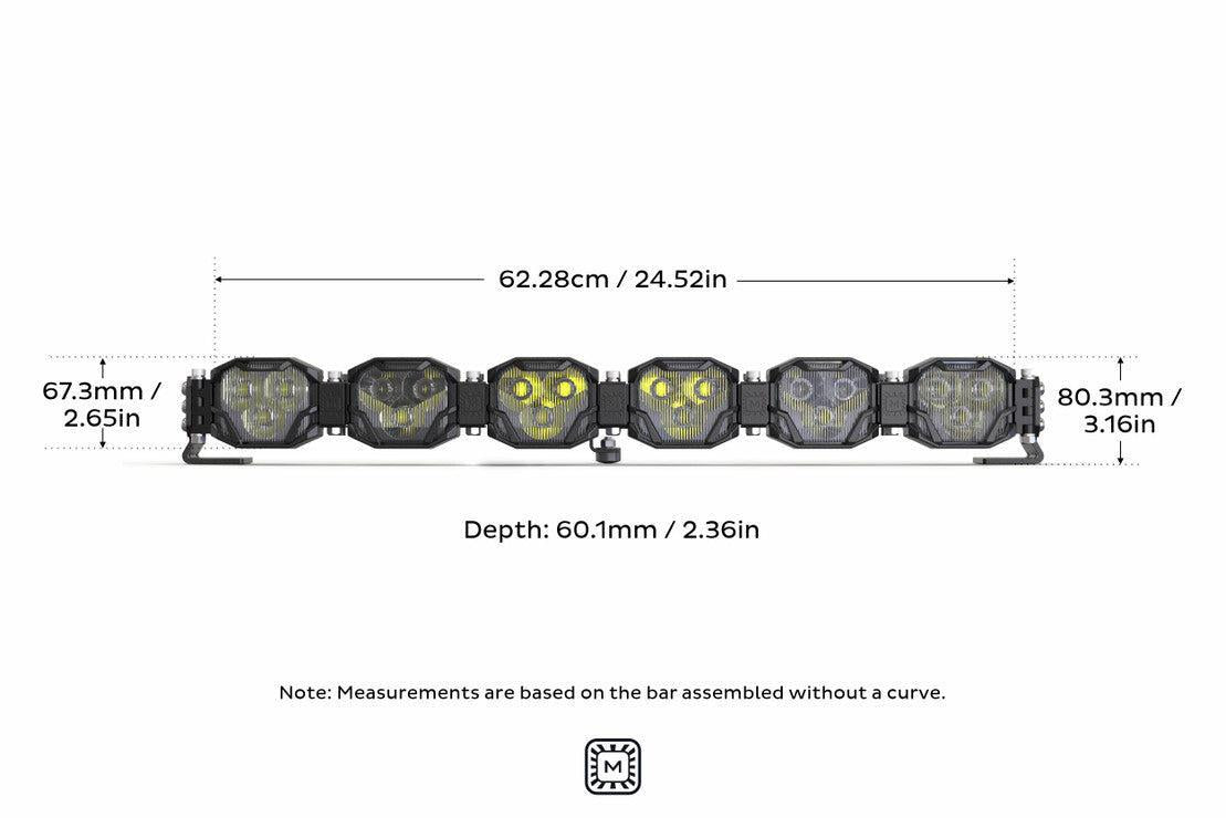 Morimoto Double-Row BangerBar Off-Road LED Light Bar: 6 Pods/ 24.5"-3