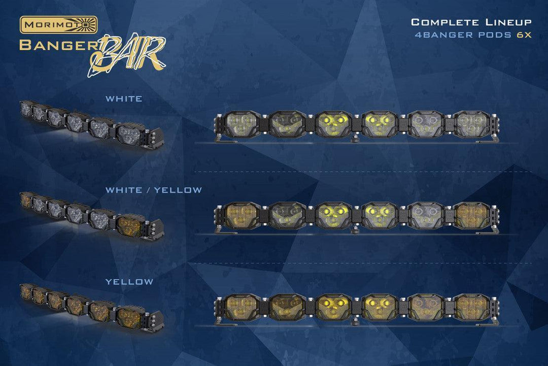 Morimoto Double-Row BangerBar Off-Road LED Light Bar: 6 Pods/ 24.5"-4