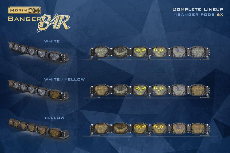 Morimoto Double-Row BangerBar Off-Road LED Light Bar: 6 Pods/ 24.5"-4