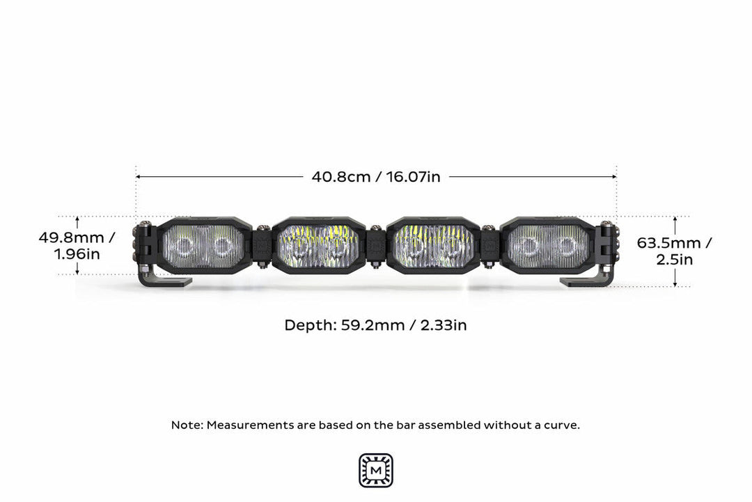Morimoto Single-Row BangerBar Off-Road LED Light Bar: 4 Pod / 16"-7