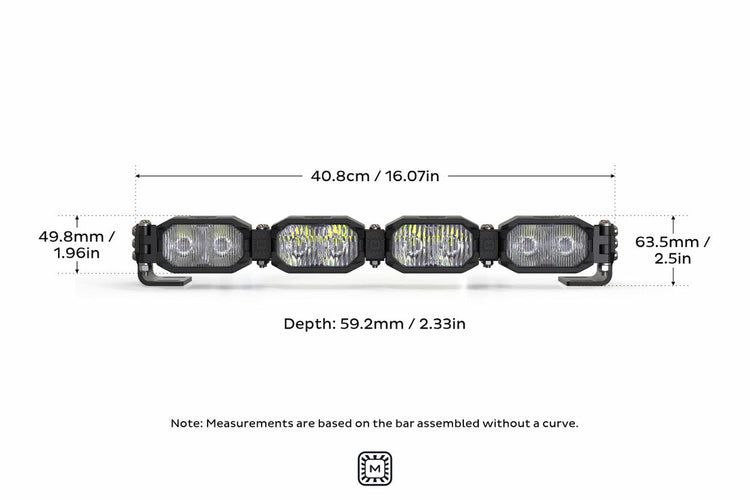 Morimoto Single-Row BangerBar Off-Road LED Light Bar: 4 Pod / 16"-7