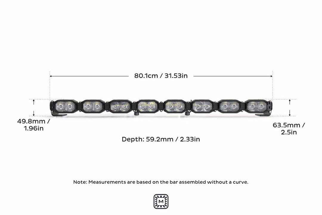 Morimoto Single-Row BangerBar Off-Road LED Light Bar: 8 Pod / 31.5"-6