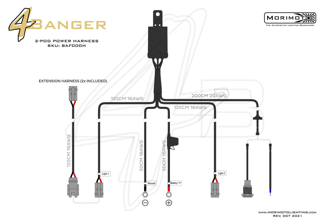 Morimoto Switched Power Harness: 2x Outputs-6
