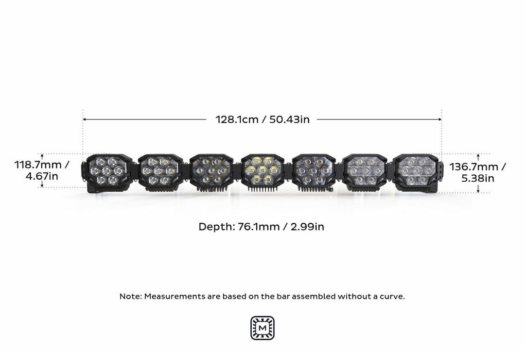Morimoto Triple-Row BangerBar Off-Road LED Light Bar: 7 Pod / 50.5"-8