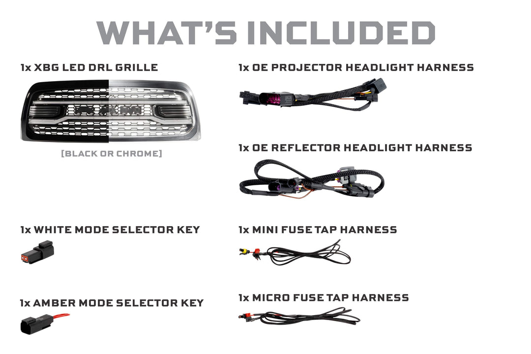 Morimoto XBG LED Grille: Dodge Ram HD (13-18 / Black)-7