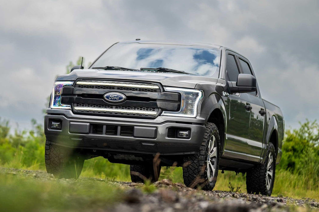 Morimoto XBG LED Grille: Ford F150 (18-20) (Paintable-Black / White DRL)-1