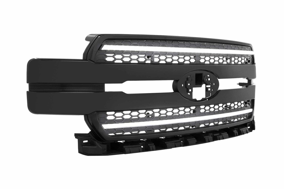 Morimoto XBG LED Grille: Ford F150 (18-20) (Paintable-Black / White DRL)-2