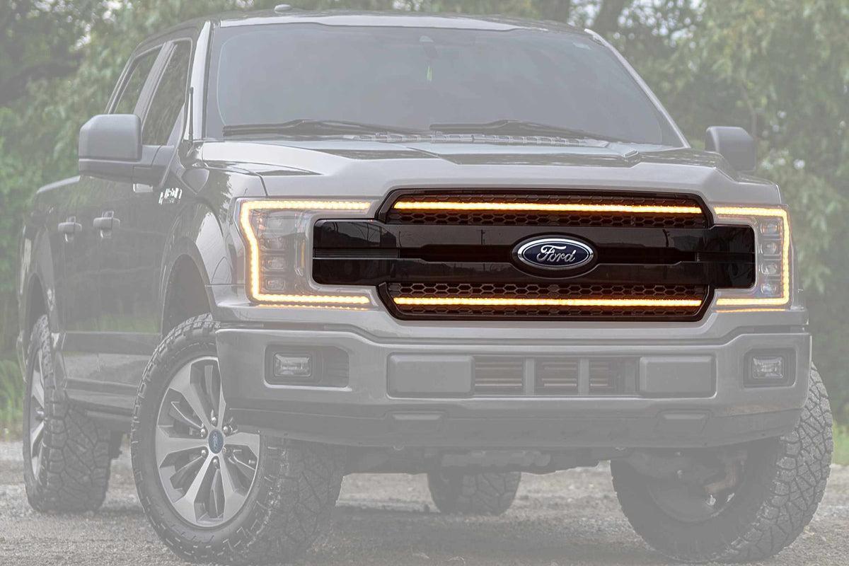 Morimoto XBG LED Grille: Ford F150 (18-20) (Paintable-Black / White DRL)-6