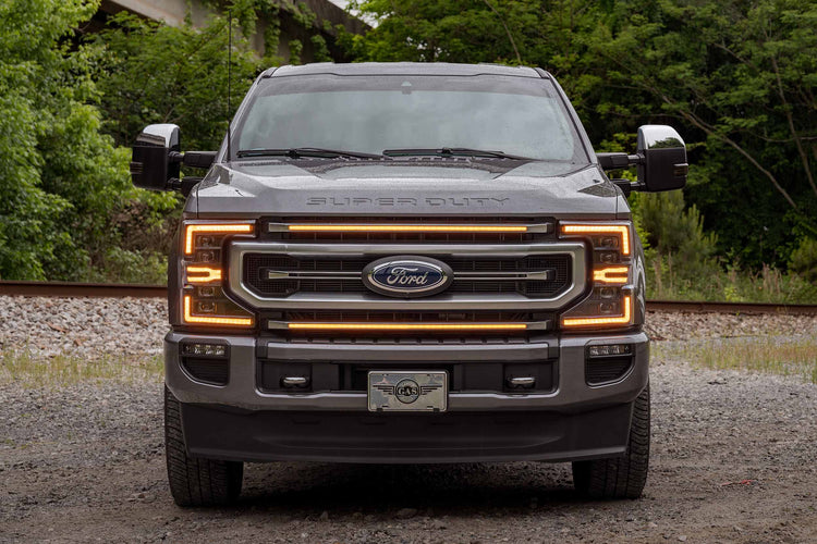 Morimoto XBG LED Grille: Ford Super Duty (20-22) (Chrome Finish / Amber DRL)-1