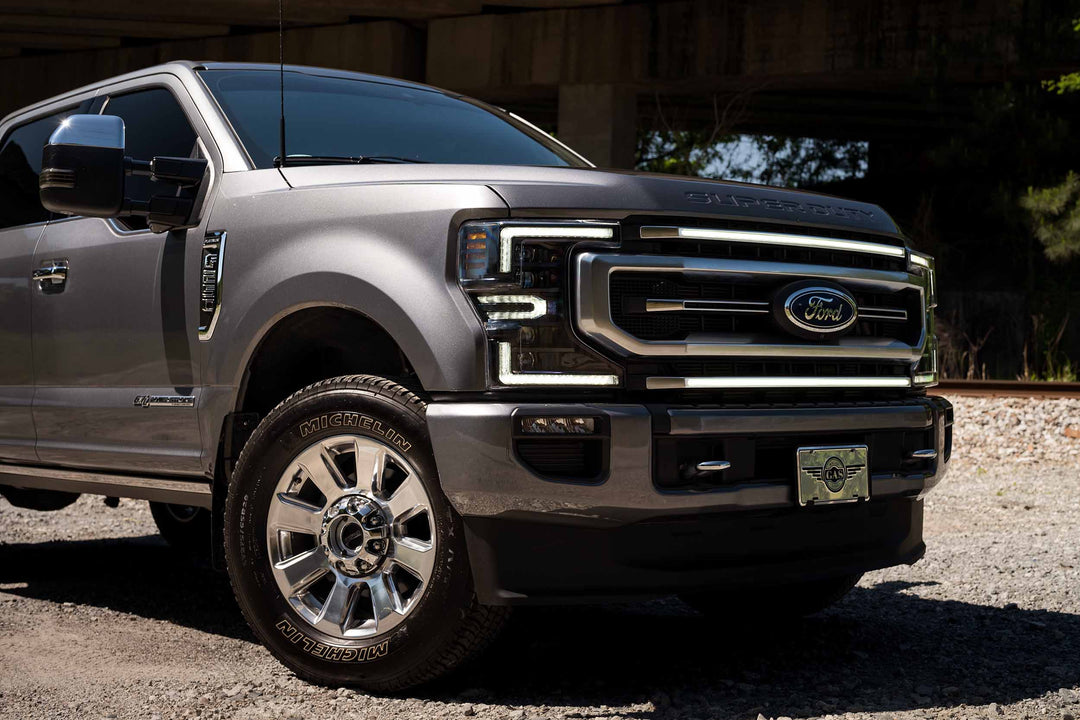 Morimoto XBG LED Grille: Ford Super Duty (20-22) (Chrome Finish / White DRL)-2