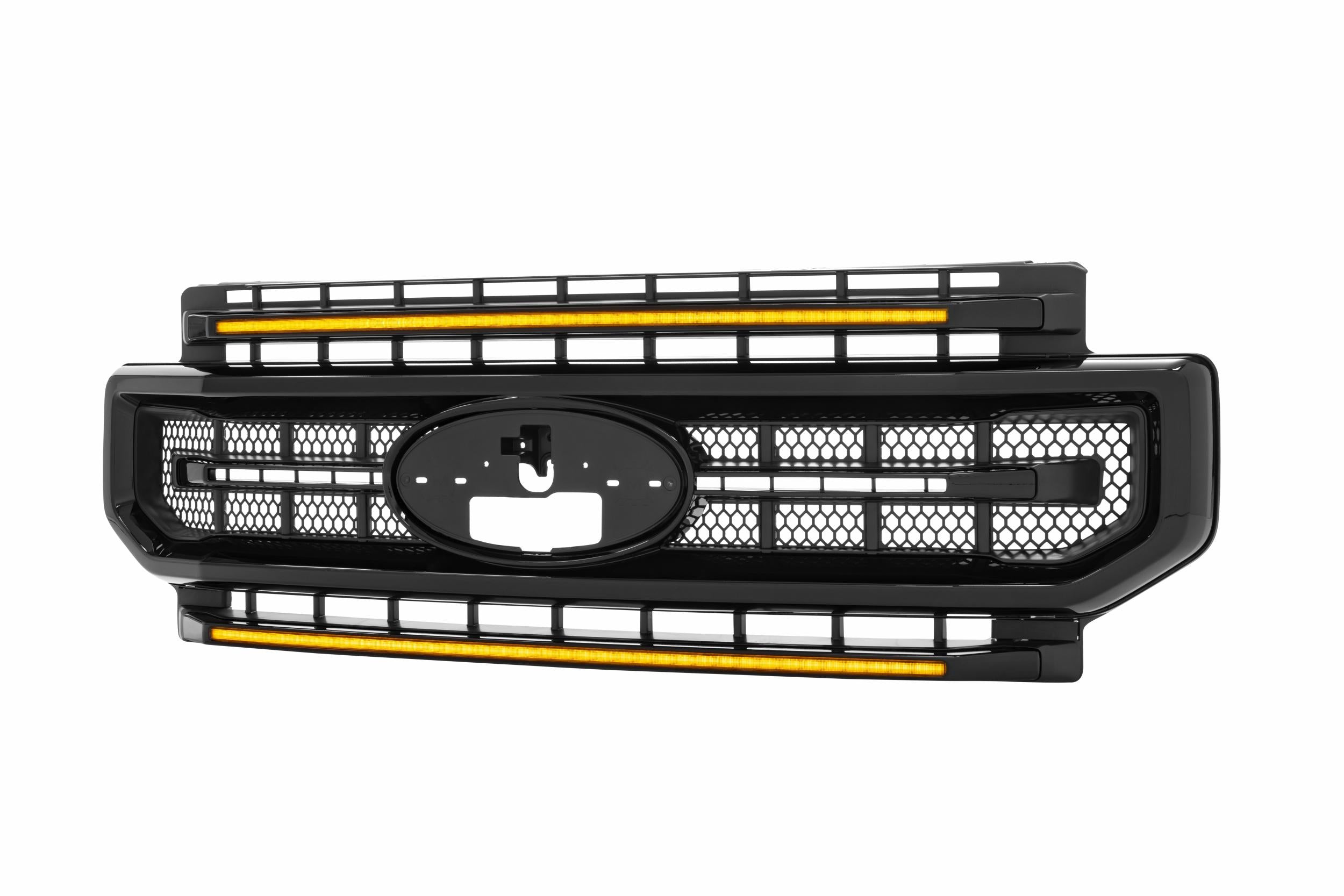 Morimoto XBG LED Grille: Ford Super Duty (20-22) (Paintable-Black / Amber DRL)-XBG11