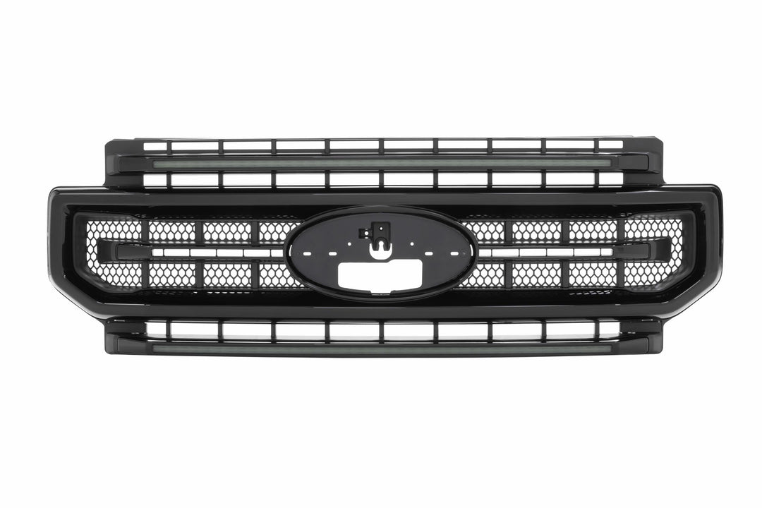 Morimoto XBG LED Grille: Ford Super Duty (20-22) (Paintable-Black / White DRL)-2